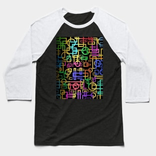 Abstract Geometric Layers Baseball T-Shirt